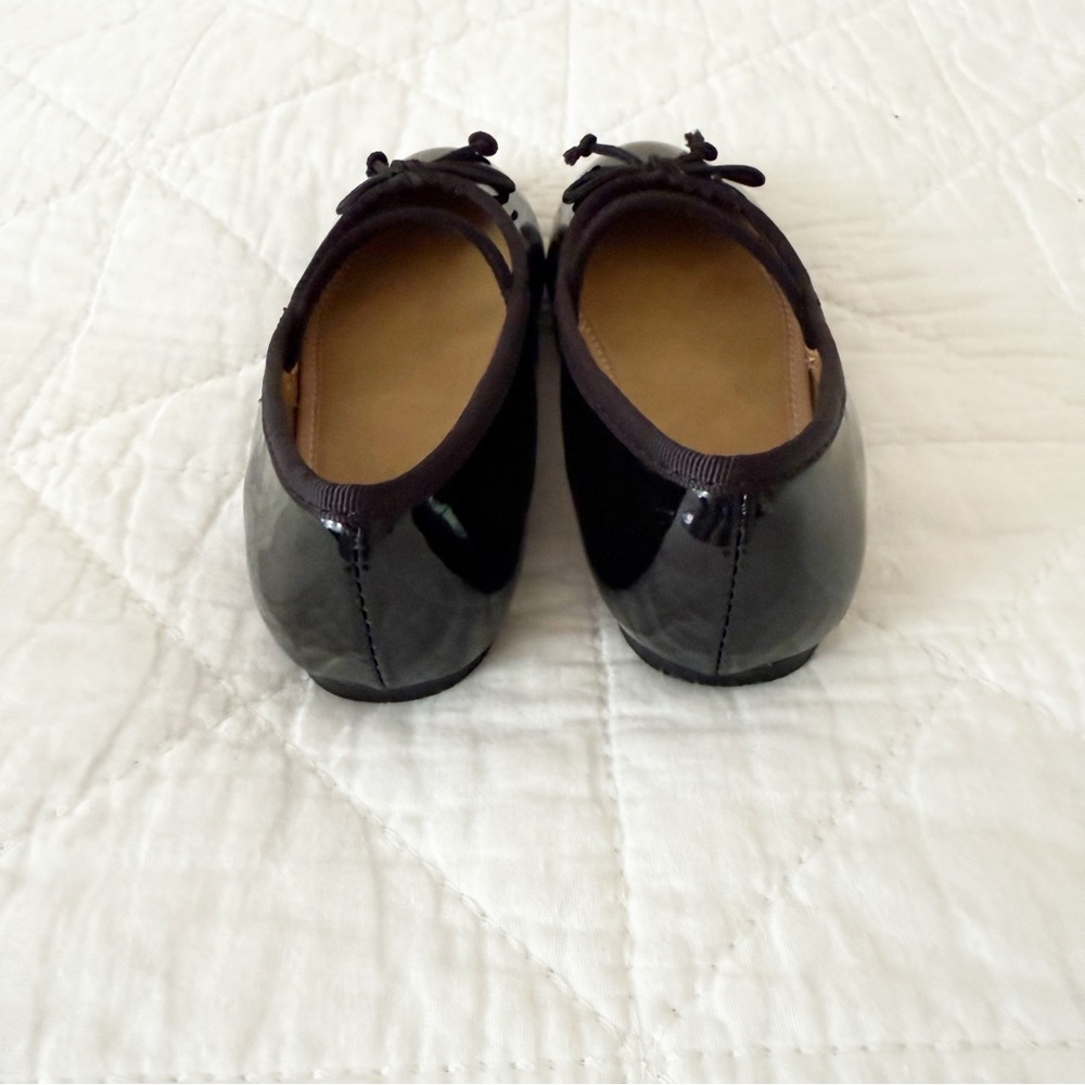 Kids Polo Ralph Lauren Nellie Leather Ballet Flat Black Patent 9 Toddler Girl - Picture 6 of 8